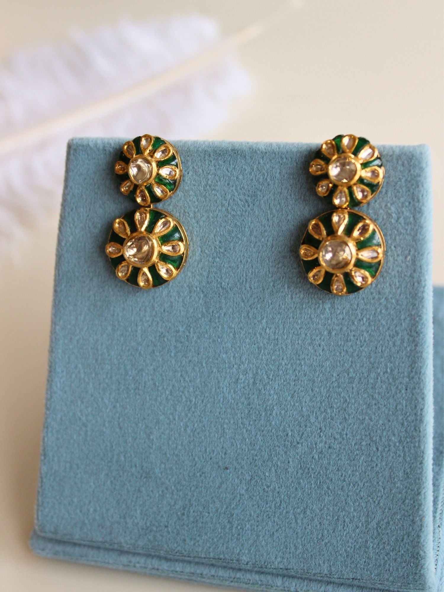 Floral Halo Polki Necklace Set